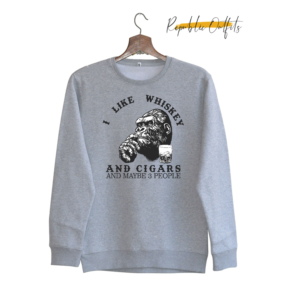 I Like Whiskey and Cigars Sweatshirt