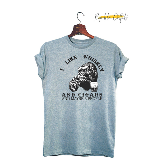 I Like Whiskey and Cigars T-Shirt