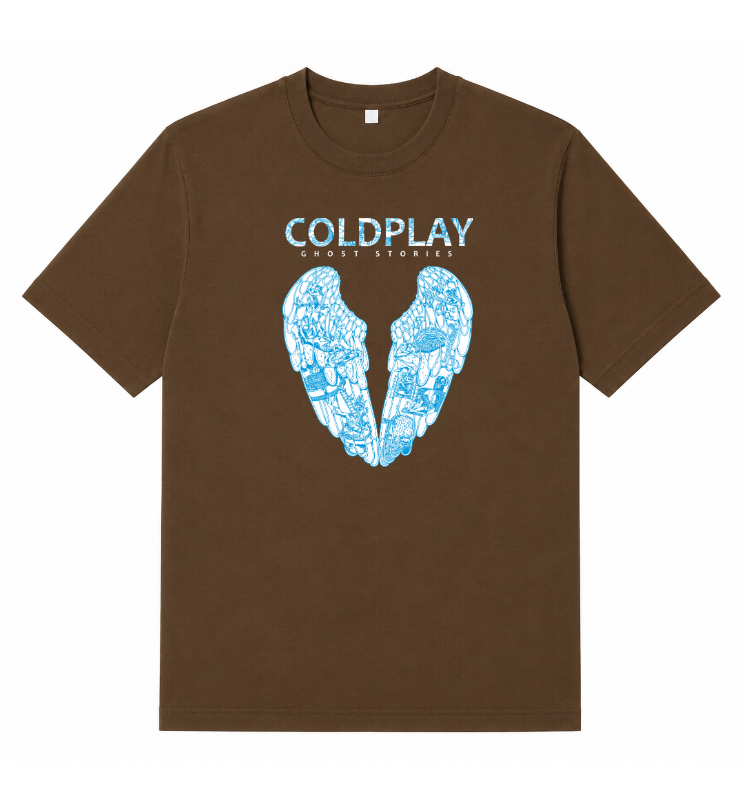 Coldplay Ghost Stories Graphic T-Shirt – 180 GSM 100% Pure Cotton | Premium Screen Printed