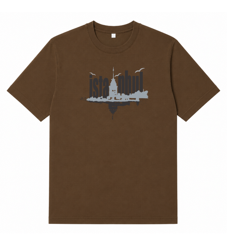 Istanbul Skyline Graphic T-Shirt – 180 GSM 100% Pure Cotton | Premium Screen Printed