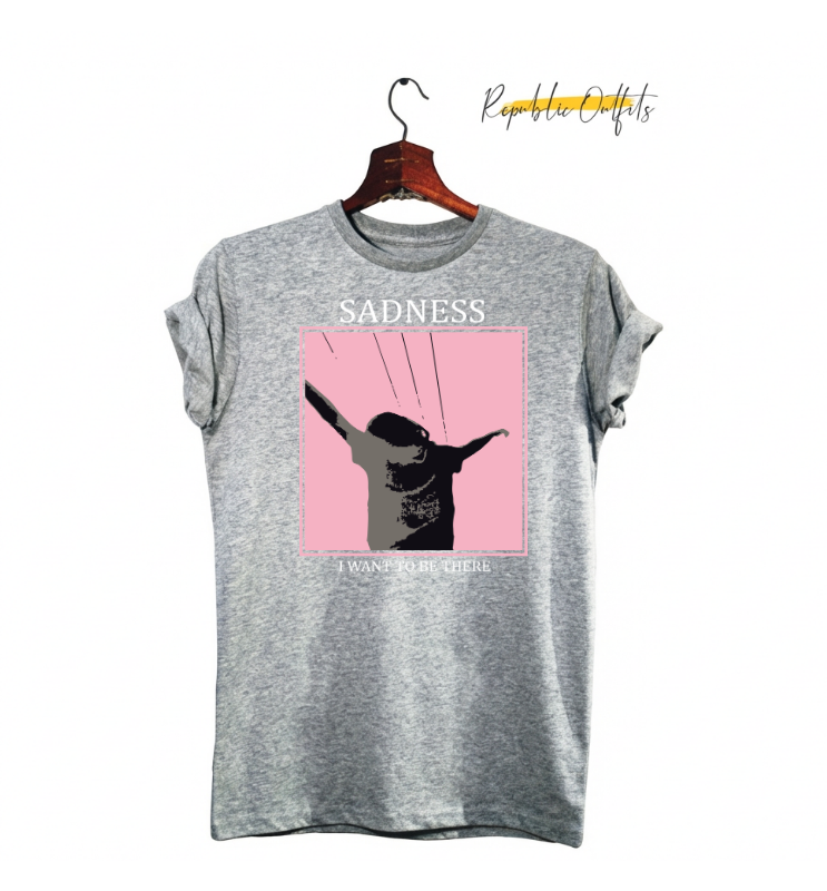 Sadness "I Want To Be There" Graphic T-Shirt – 180 GSM 100% Pure Cotton | Premium Screen Printed