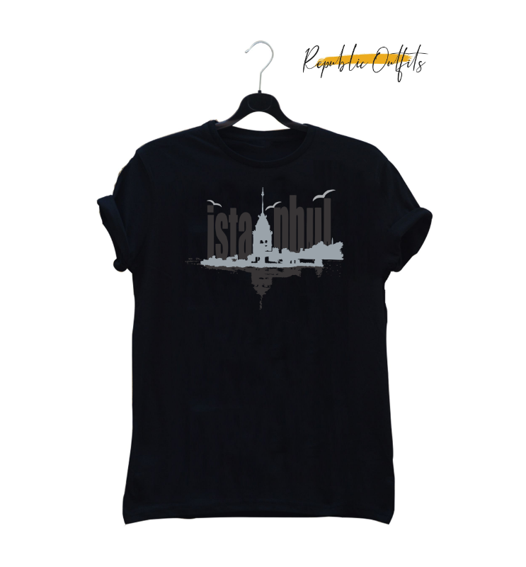 Istanbul Skyline Graphic T-Shirt – 180 GSM 100% Pure Cotton | Premium Screen Printed
