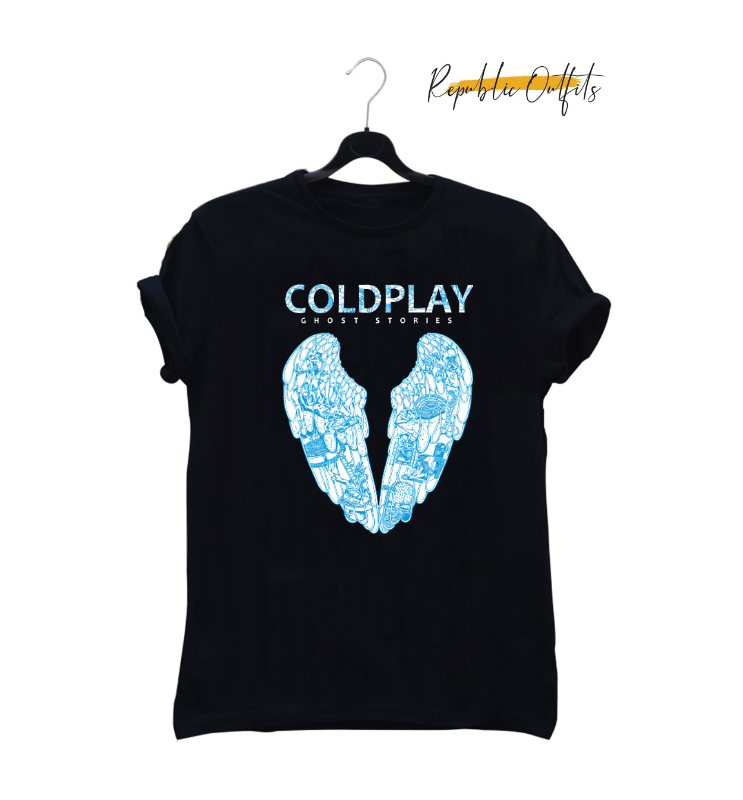 Coldplay Ghost Stories Graphic T-Shirt – 180 GSM 100% Pure Cotton | Premium Screen Printed