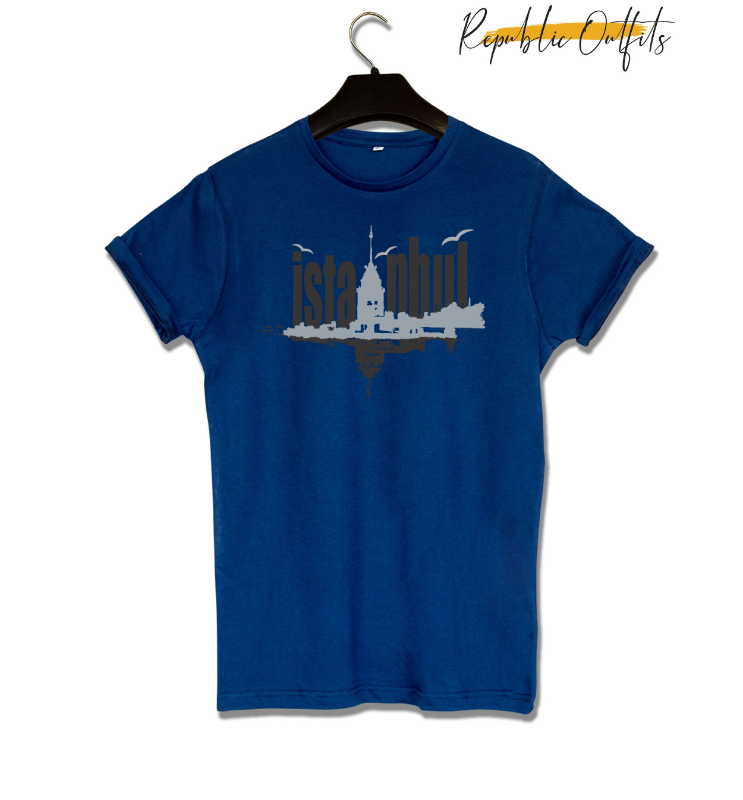 Istanbul Skyline Graphic T-Shirt – 180 GSM 100% Pure Cotton | Premium Screen Printed