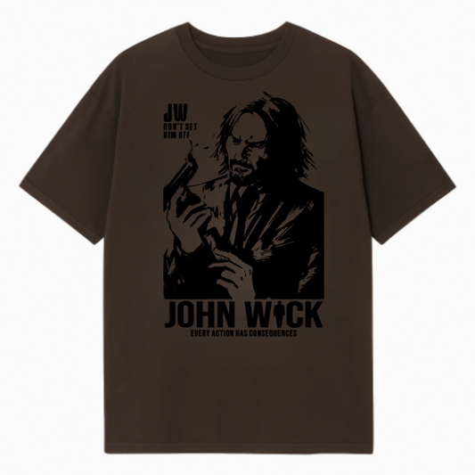 John Wick Graphic  Dropped Shoulder T-Shirt
