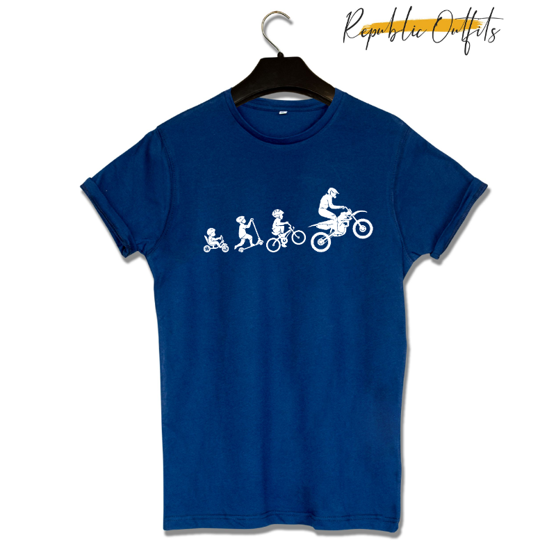 Motorbike Evolution-Themed T-shirt