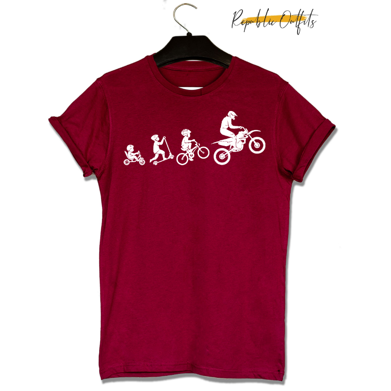 Motorbike Evolution-Themed T-shirt