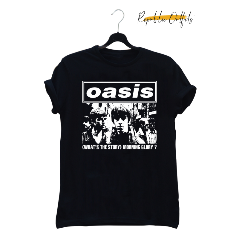 Oasis What's the Story Morning Glory? Graphic T-Shirt – 100% Cotton | Screen Printed