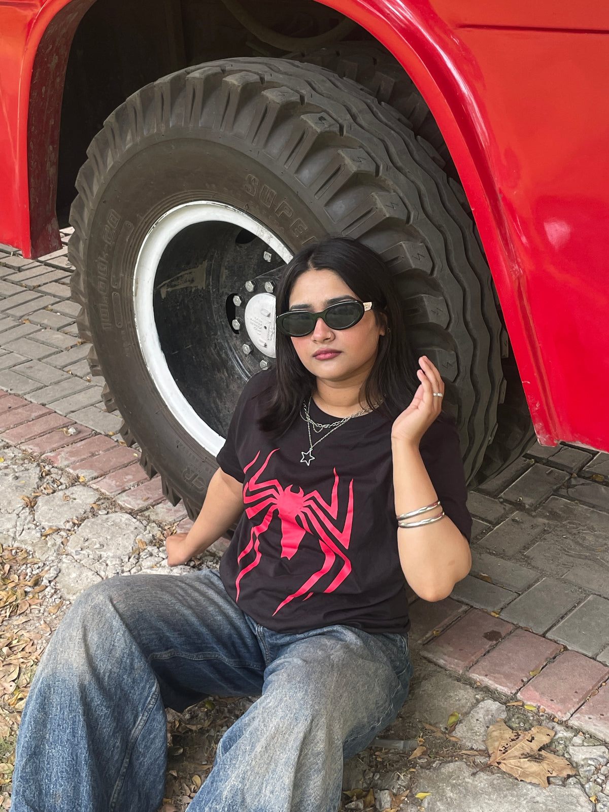 Marvel-Inspired Spider Graphic T-Shirt – Front & Back Screen Print | 100% Cotton