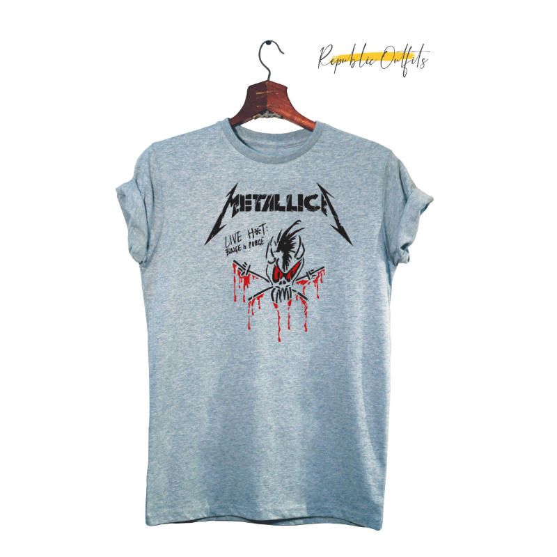 Heavy Metal Skull Graphic T-Shirt