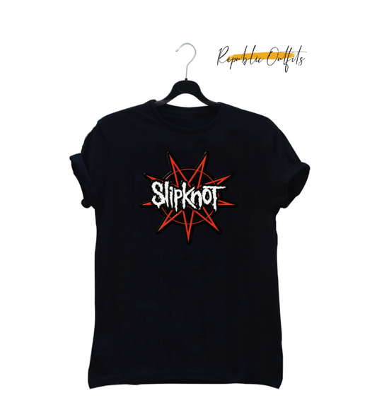 Slipknot Nonagram & Wordmark Logo T-Shirt