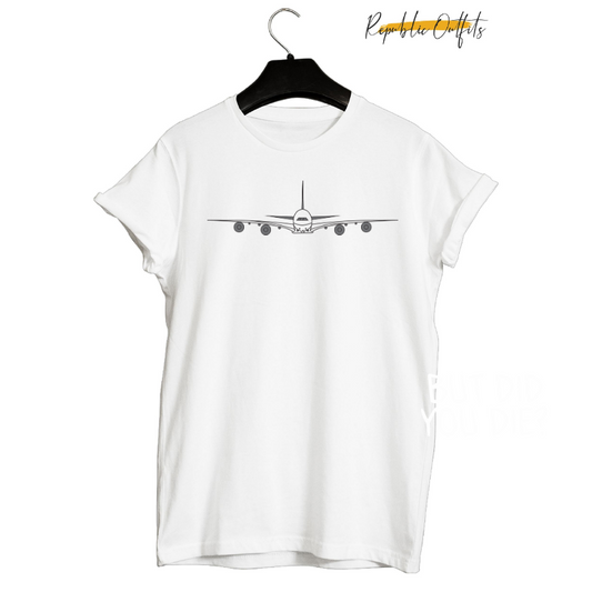 Airplane Graphic T-Shirt — 100% Cotton Screen Printed