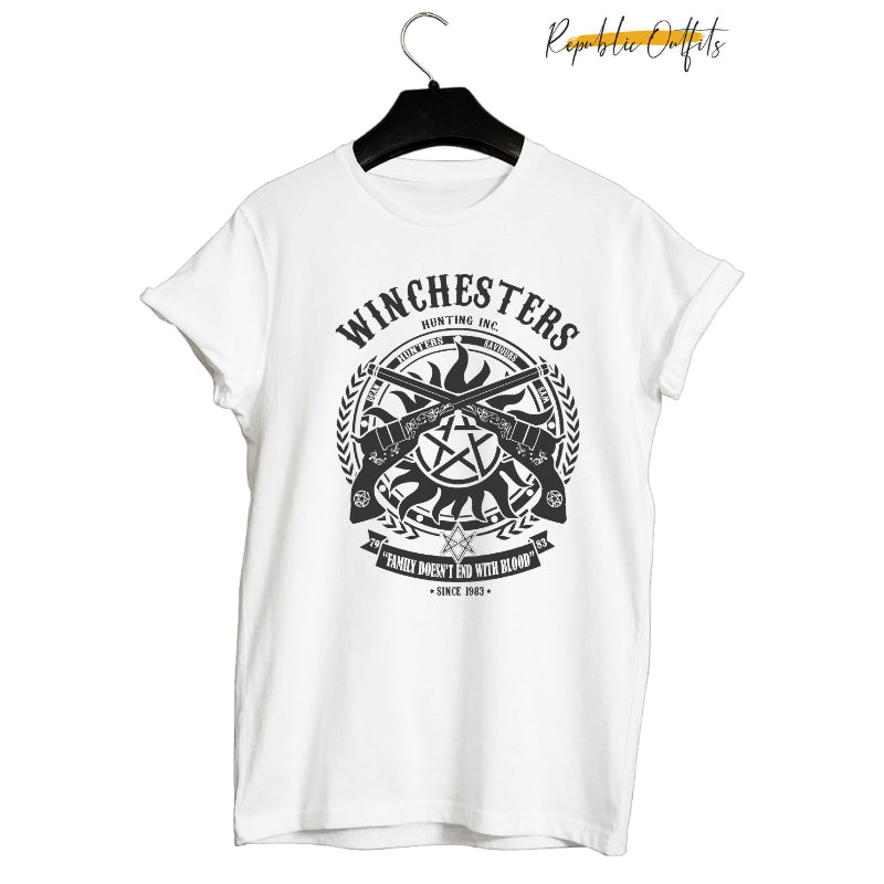 Winchesters Hunting Inc. Graphic T-Shirt – 100% Cotton | Screen Printed