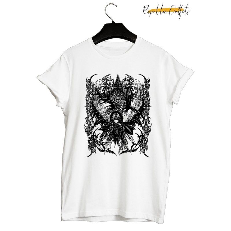 Dark Fantasy Gothic Graphic T-Shirt – 100% Cotton | Screen Printed