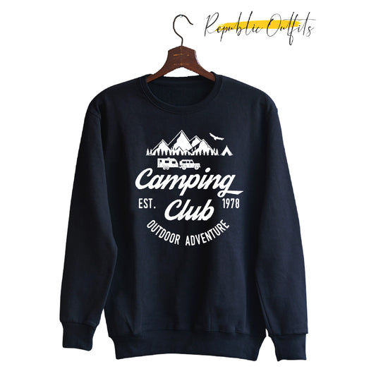 Camping Club Black Sweatshirt