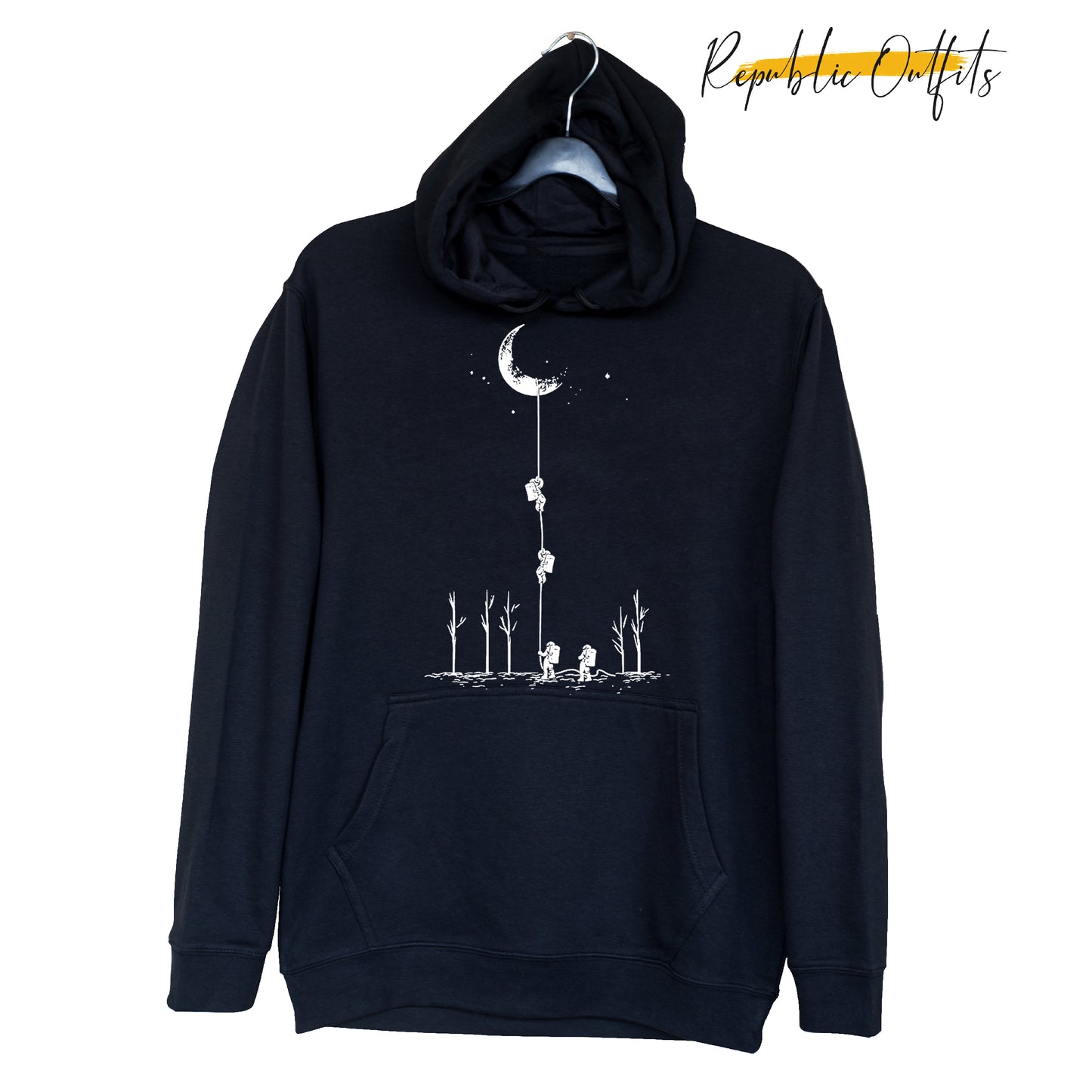 Moon Station Black Hoodie