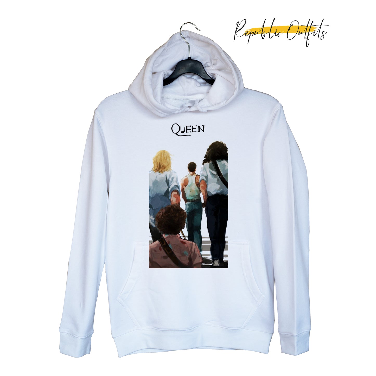 Queen Painted White Hoodie