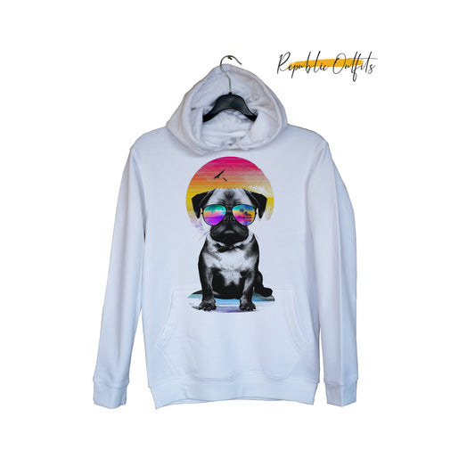 Retro Pug Hoodie