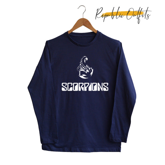 Scorpions The Band Navy Tee