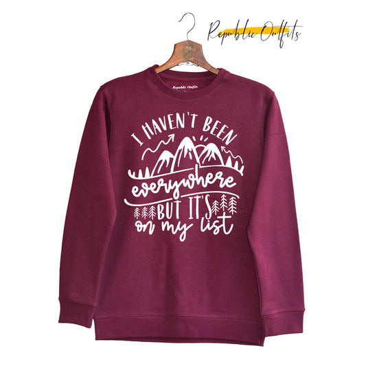 My List Maroon Sweatshirt